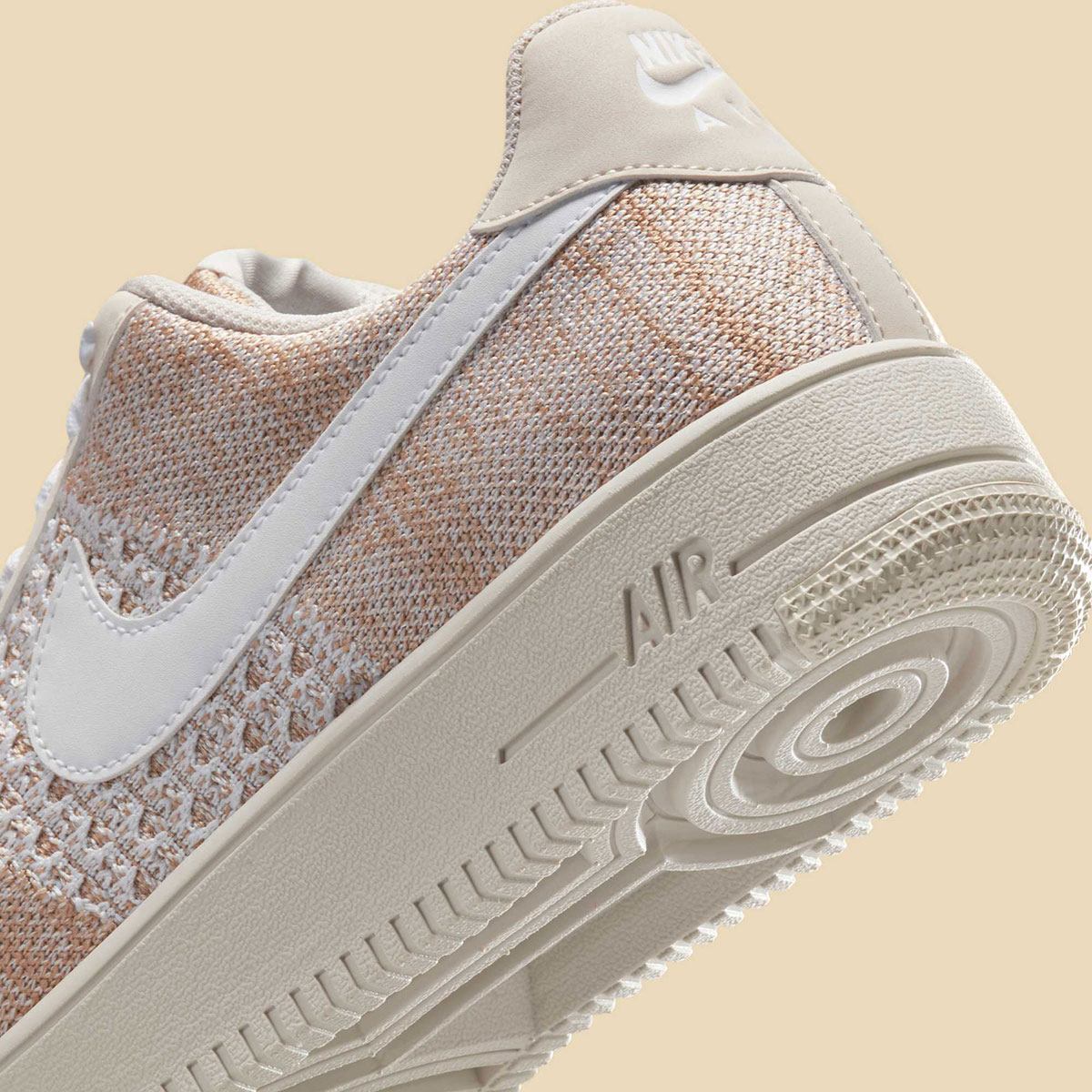 Nike Air Force 1 Low Flyknit Light Bone Multi Color Ib7675 001 2