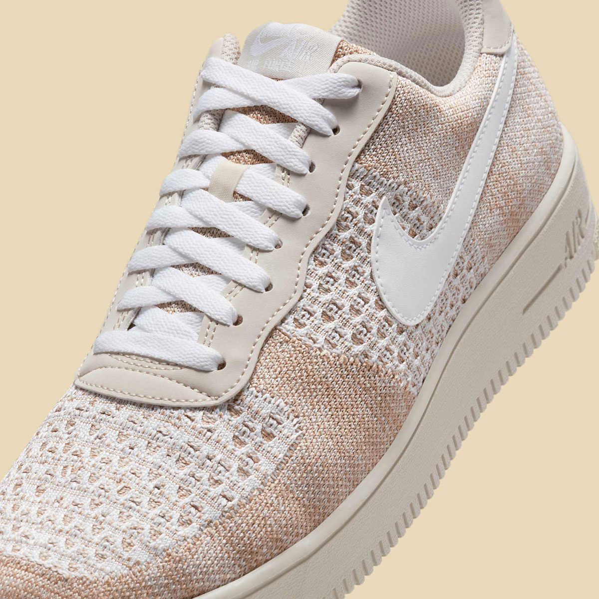 Nike Air Force 1 Low Flyknit Light Bone Multi Color Ib7675 001 6