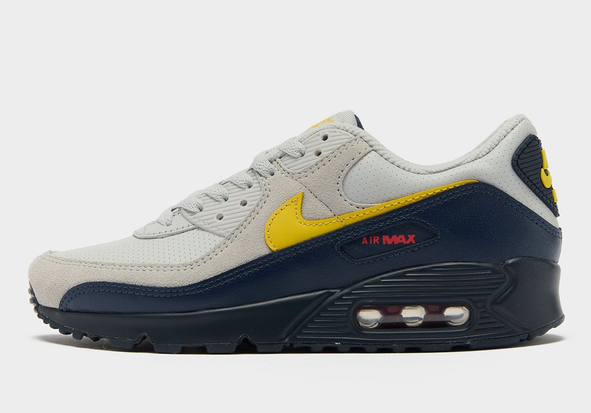 Nike Air Max 90 Racing Neutral Grey Tour Yellow Obsidian Speed Red White If0670 001 2