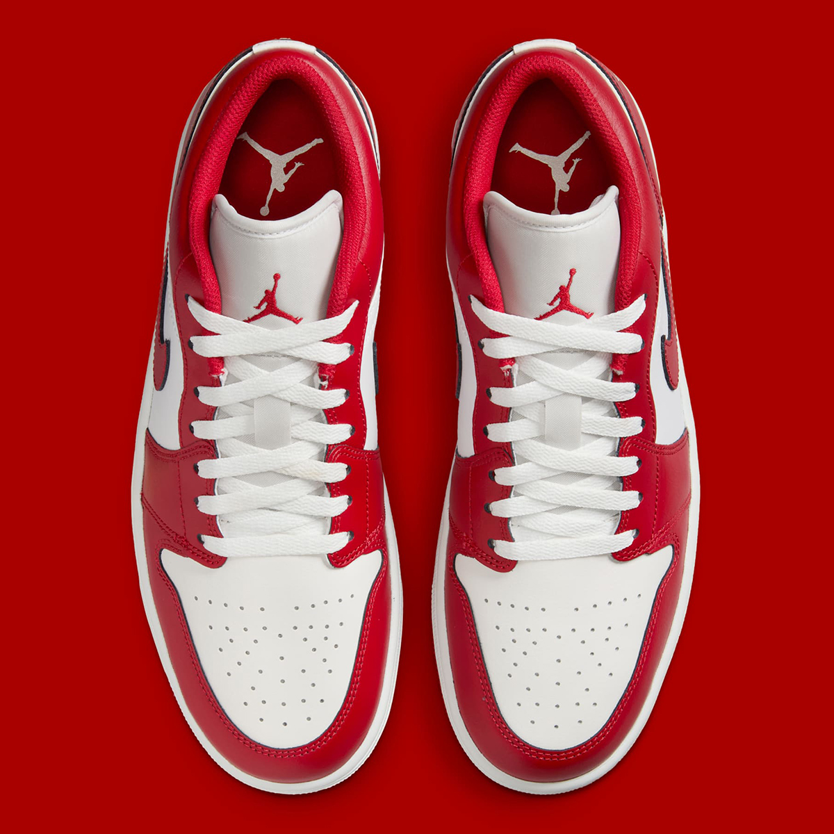Air Jordan 1 Low Red White 553558 166 4