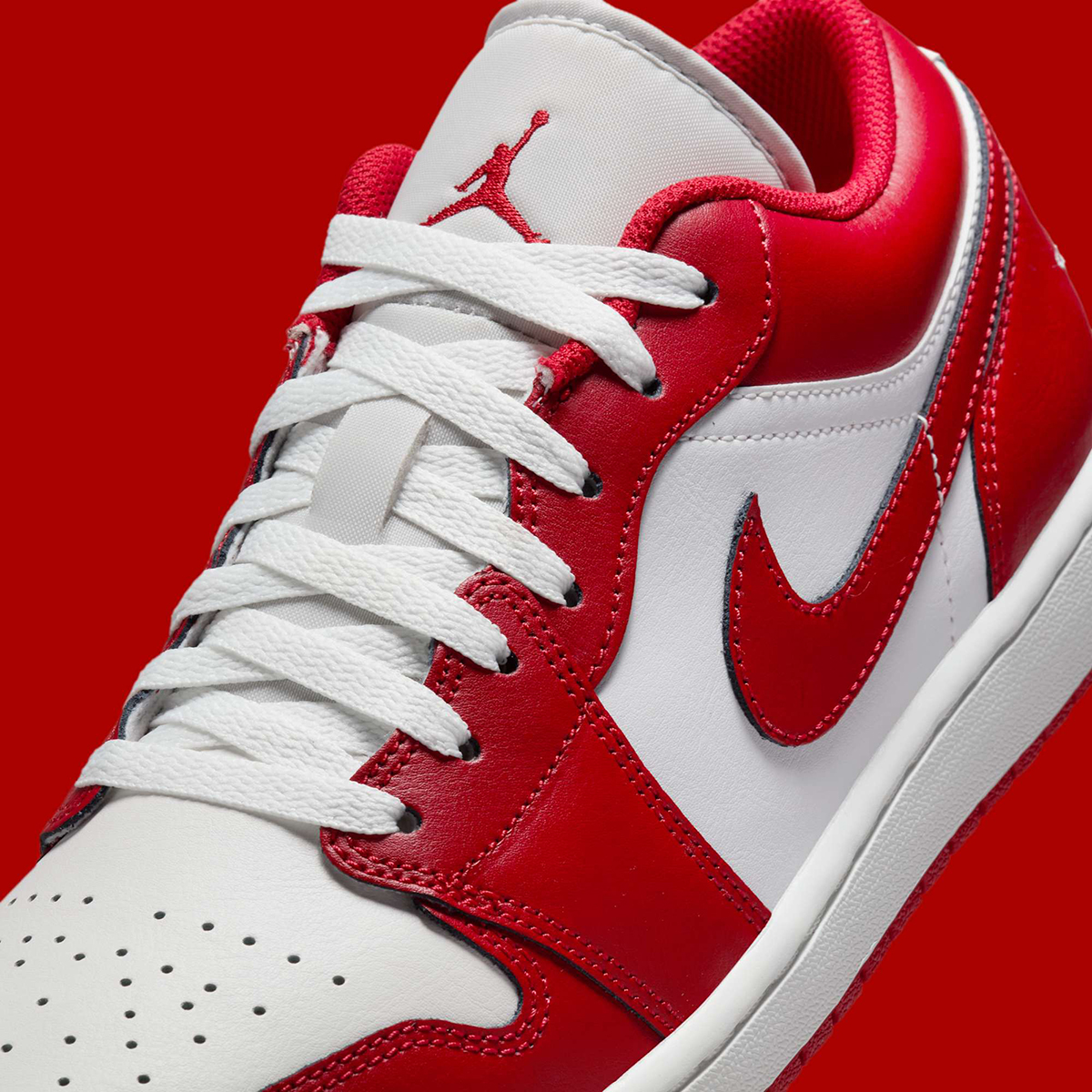 Air Jordan 1 Low Red White 553558 166 5