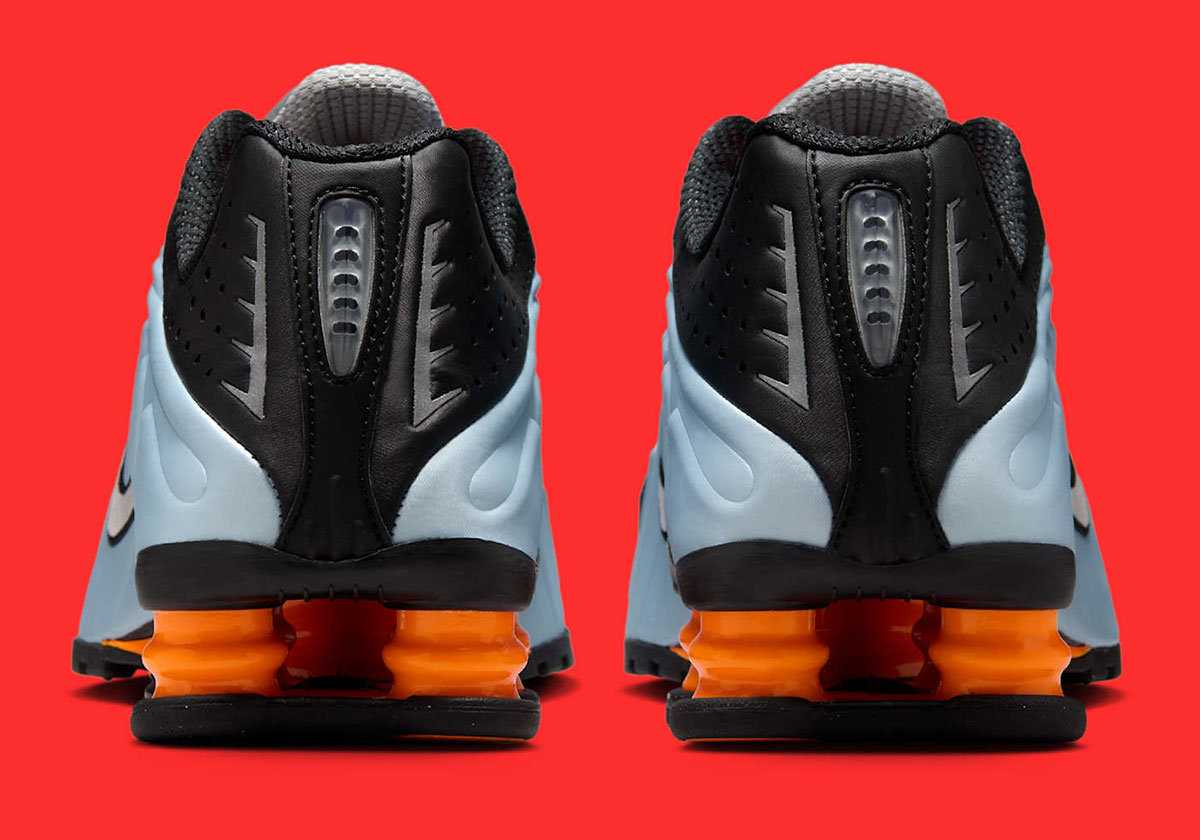 Nike Shox R4 Blue Tint Black Total Orange Ar3565 401 1