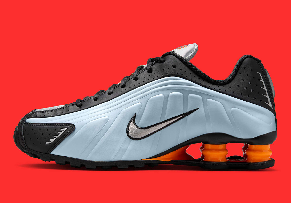 Nike Shox R4 Blue Tint Black Total Orange Ar3565 401 5