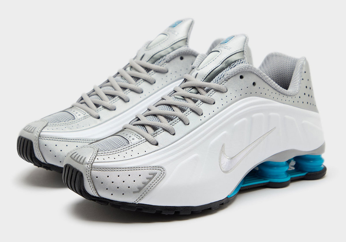 Nike Shox R4 Metallic Silver Blue Lagoon Hq1988 005 3