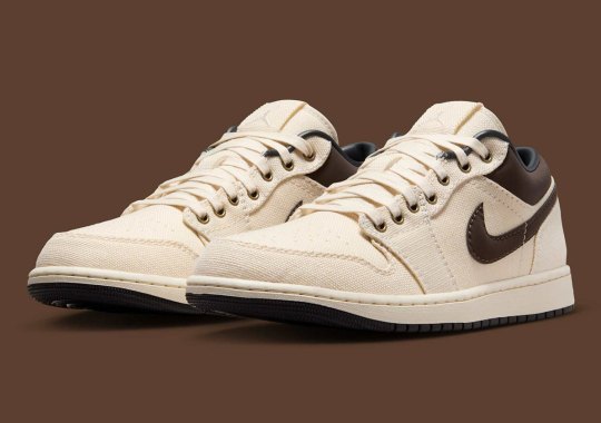 The Air Jordan 1 Low “Pale Ivory” Slips Into Canvas