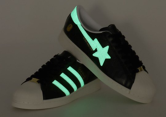 BAPE x atmos x adidas Superstar “Glow In The Dark” Launches In May