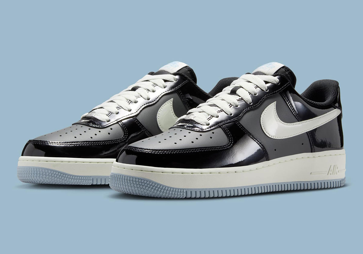 Black Patent Leather Covers This Retro Nike Air Force 1 Low