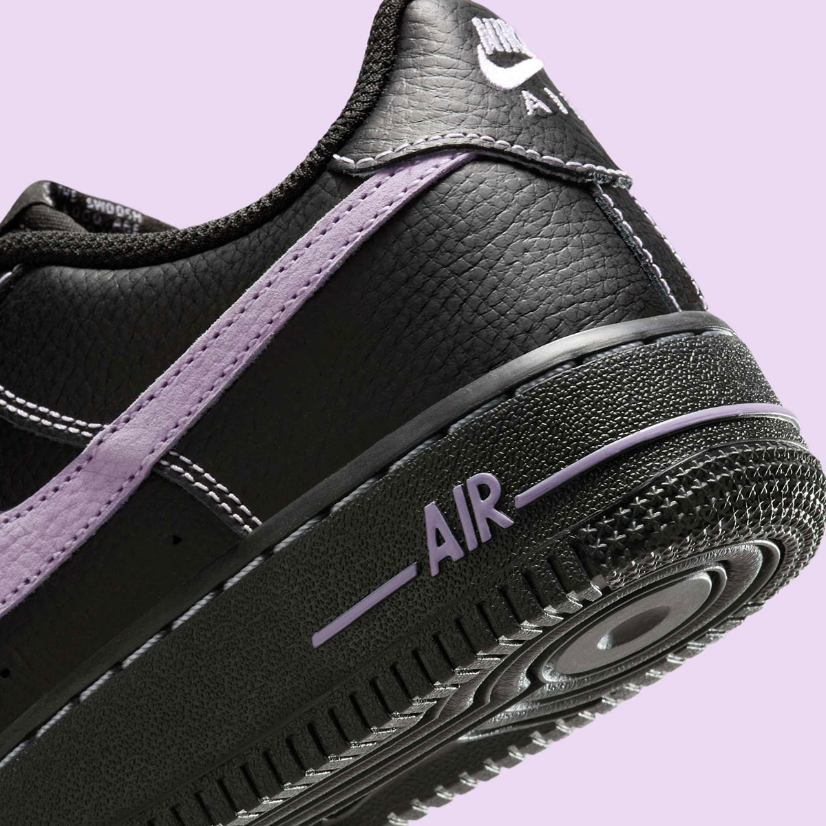 Nike Air Force 1 Low Contrast Stitch Black Purple Hj4563 001 9