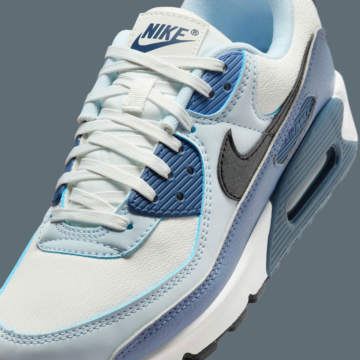 Nike Air Max 90 Summit White Ashen Slate Blue Tint Black Hm8128 100 4