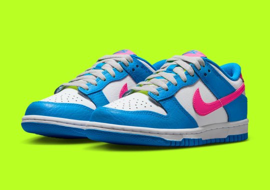 Bright Colors And Unique Textures Wrap This Nike Dunk Low For Kids