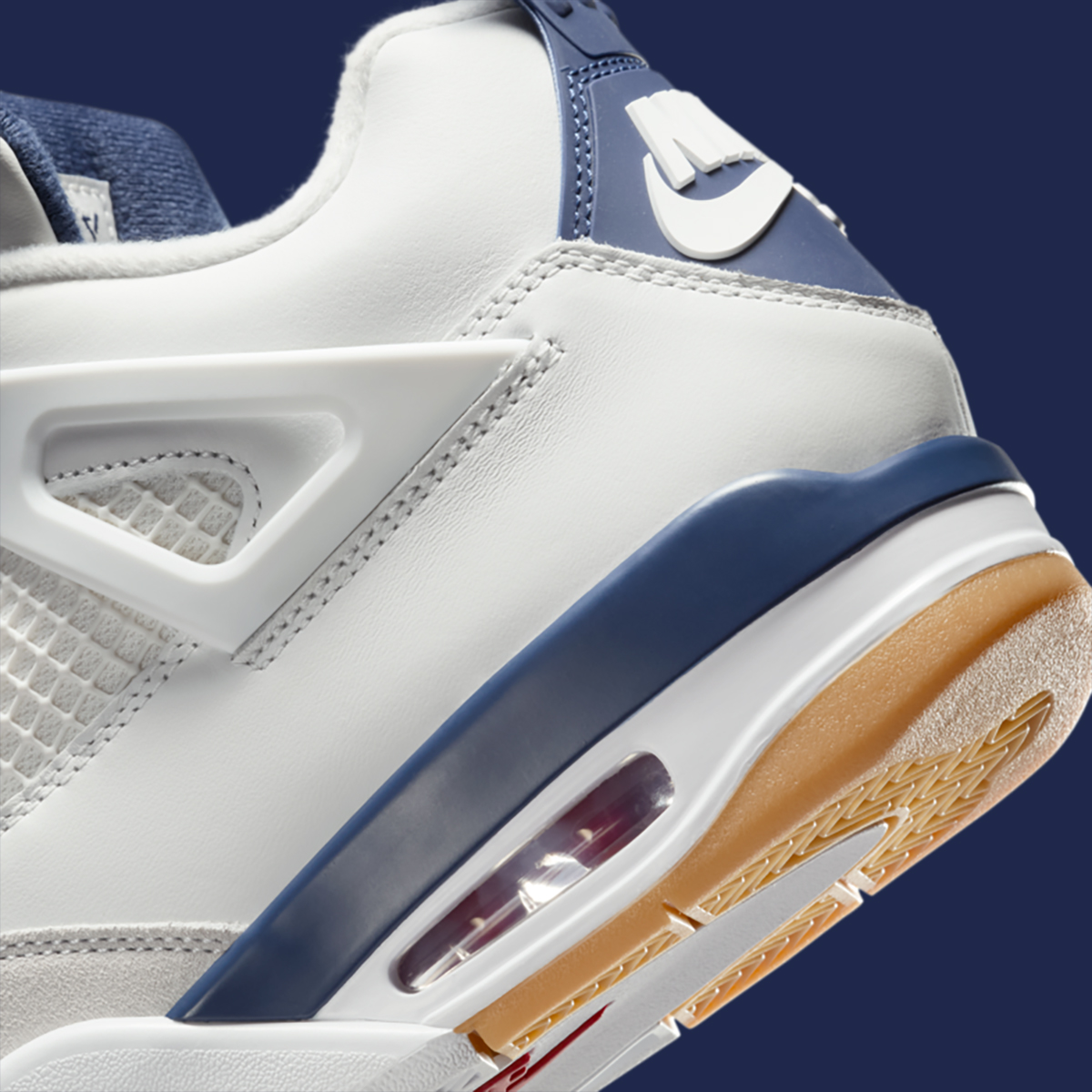 Nike Sb Air Jordan 4 Navy Official Images 1
