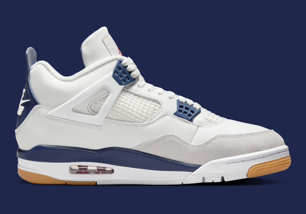 Nike Sb Air Jordan 4 Navy Official Images 7