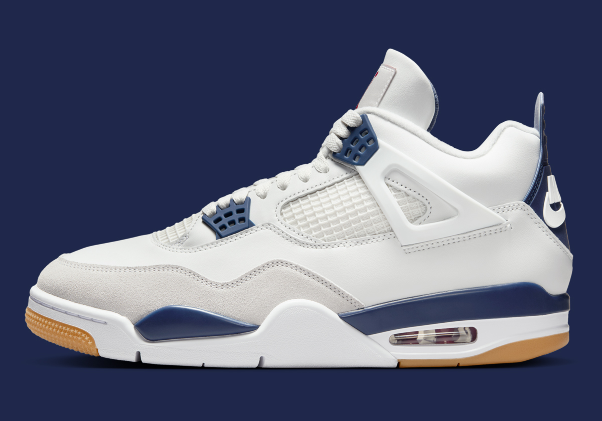 Nike Sb Air Jordan 4 Navy Official Images 9