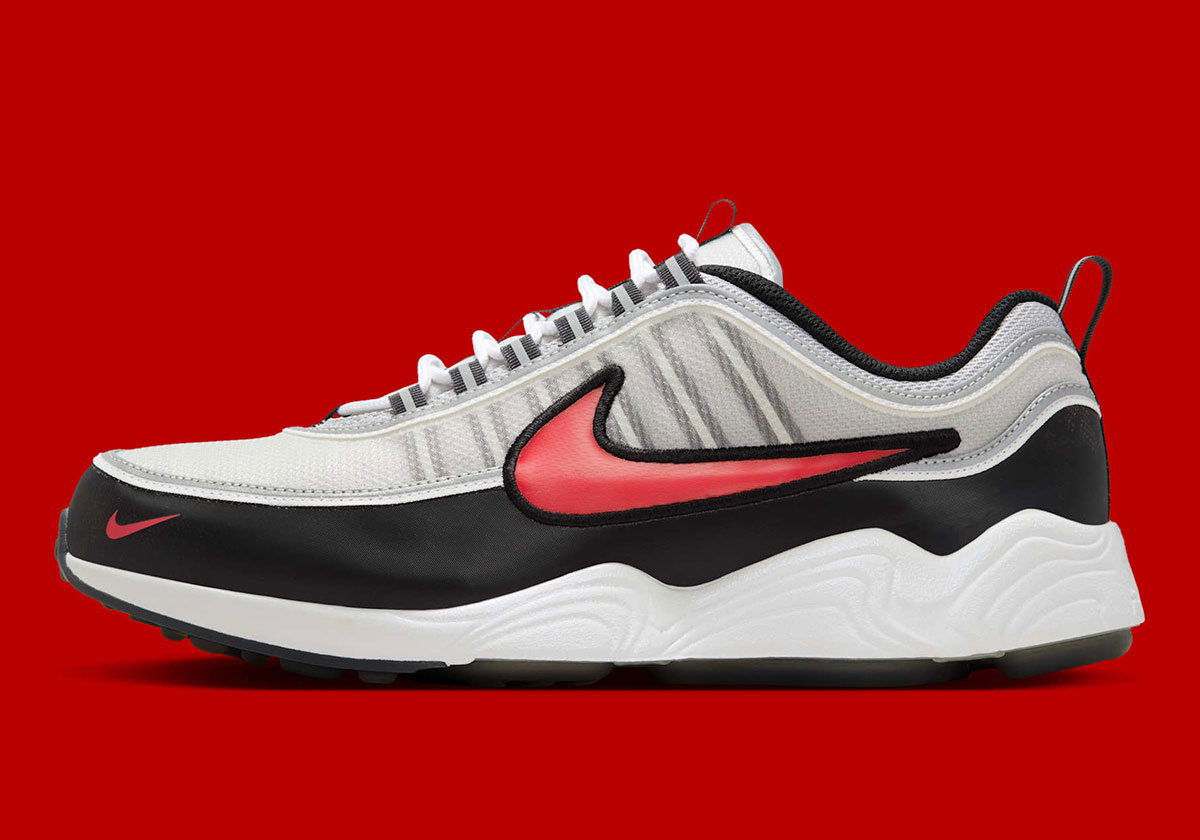 Nike Zoom Spiridon Metallic Silver White Black Sport Red Ii1161 095 2