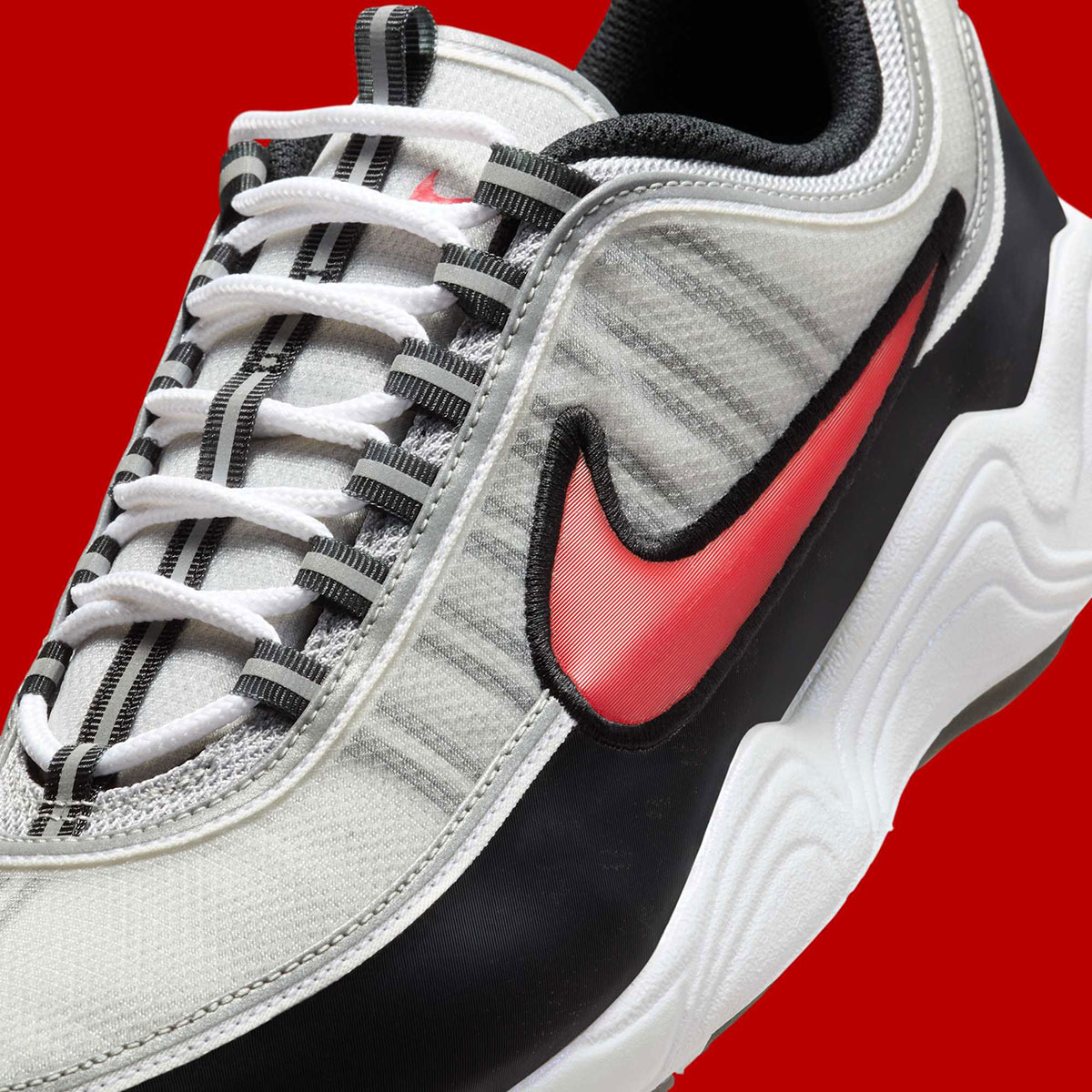 Nike Zoom Spiridon Metallic Silver White Black Sport Red Ii1161 095 4