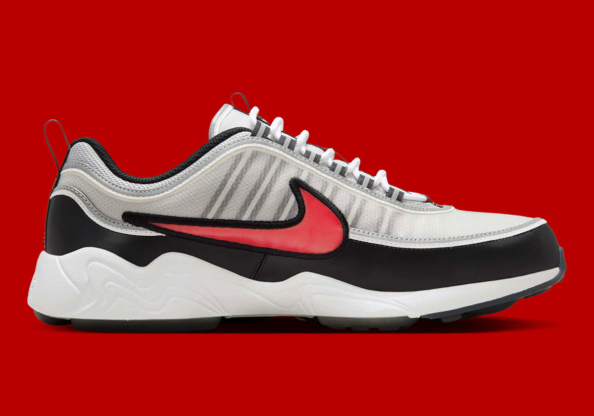 Nike Zoom Spiridon Metallic Silver White Black Sport Red Ii1161 095 8