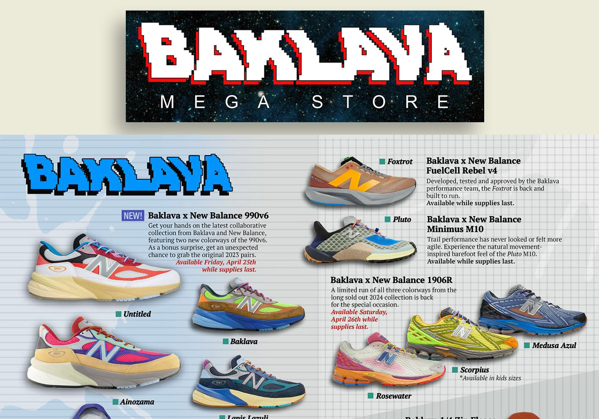 Every Baklava x New Balance Collaboration Will Be Available At Action Bronson’s Megastore Event In NYC