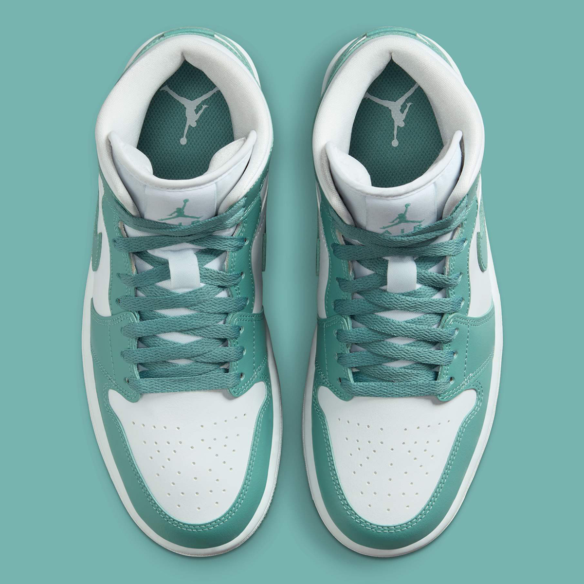 Air Jordan 1 Mid Light Teal White Bq6472 138 2