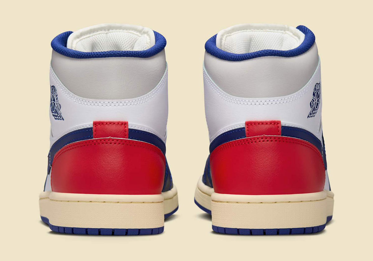 Air Jordan 1 Mid White Deep Royal Blue University Red Neutral Grey Sail Dq842 102 1