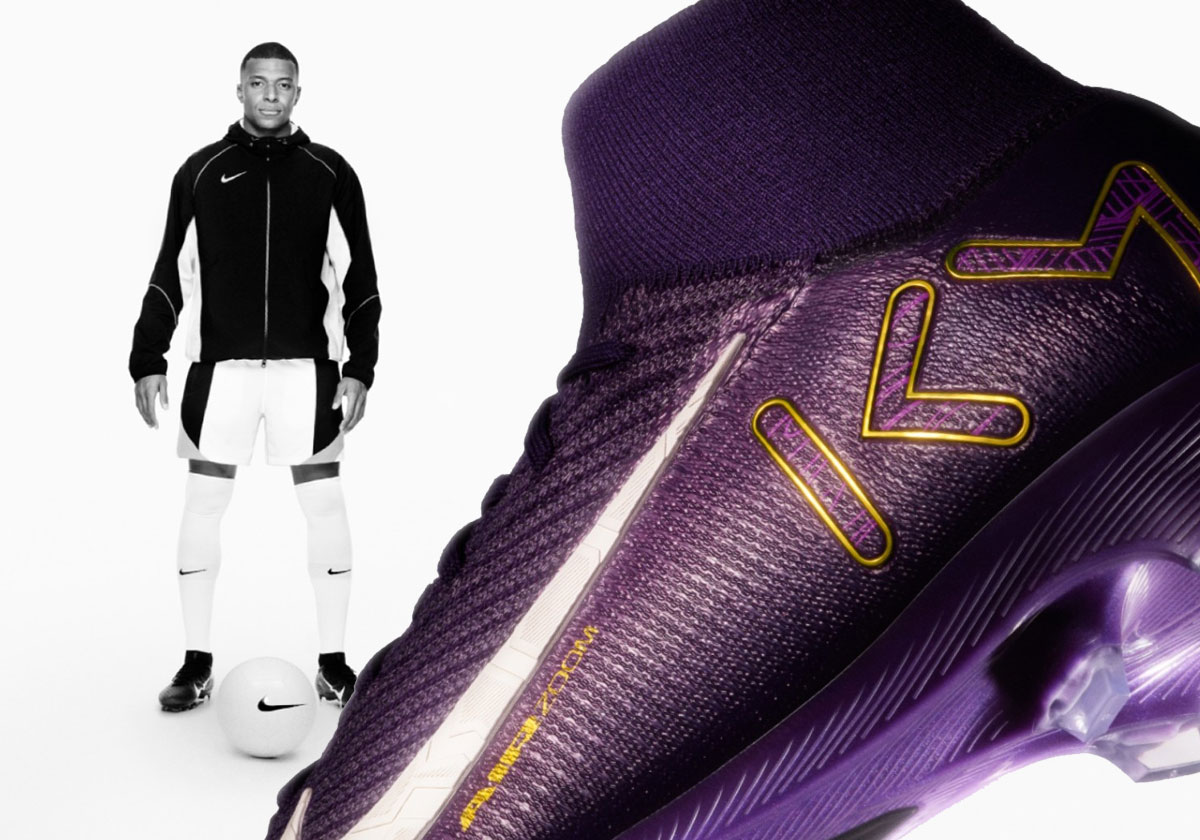 Kylian Mbappe’s “Grand Purple” Collection Of Nike Footwear Launches In April