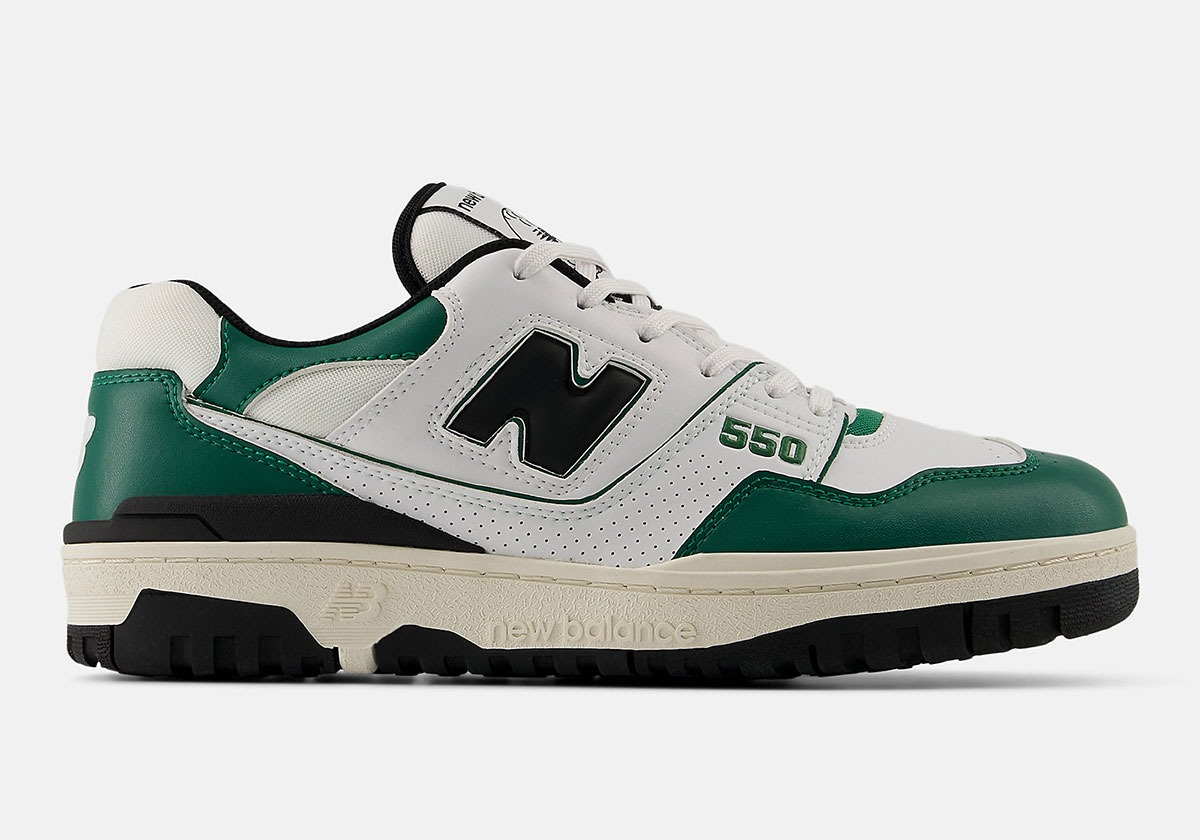 New Balance 550 White Green Black Mg550wge 1