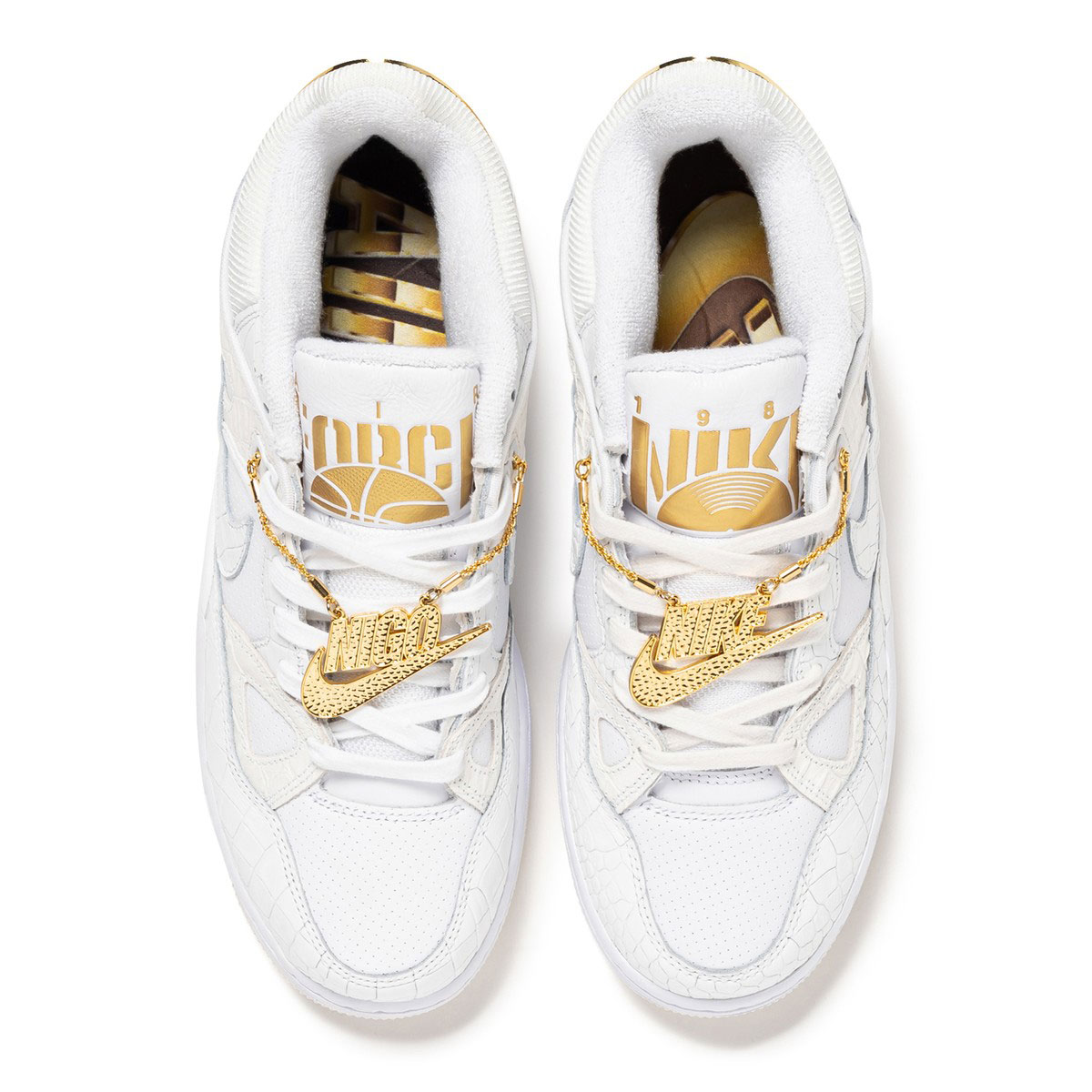 Nigo Air Force 3 White Gold 4