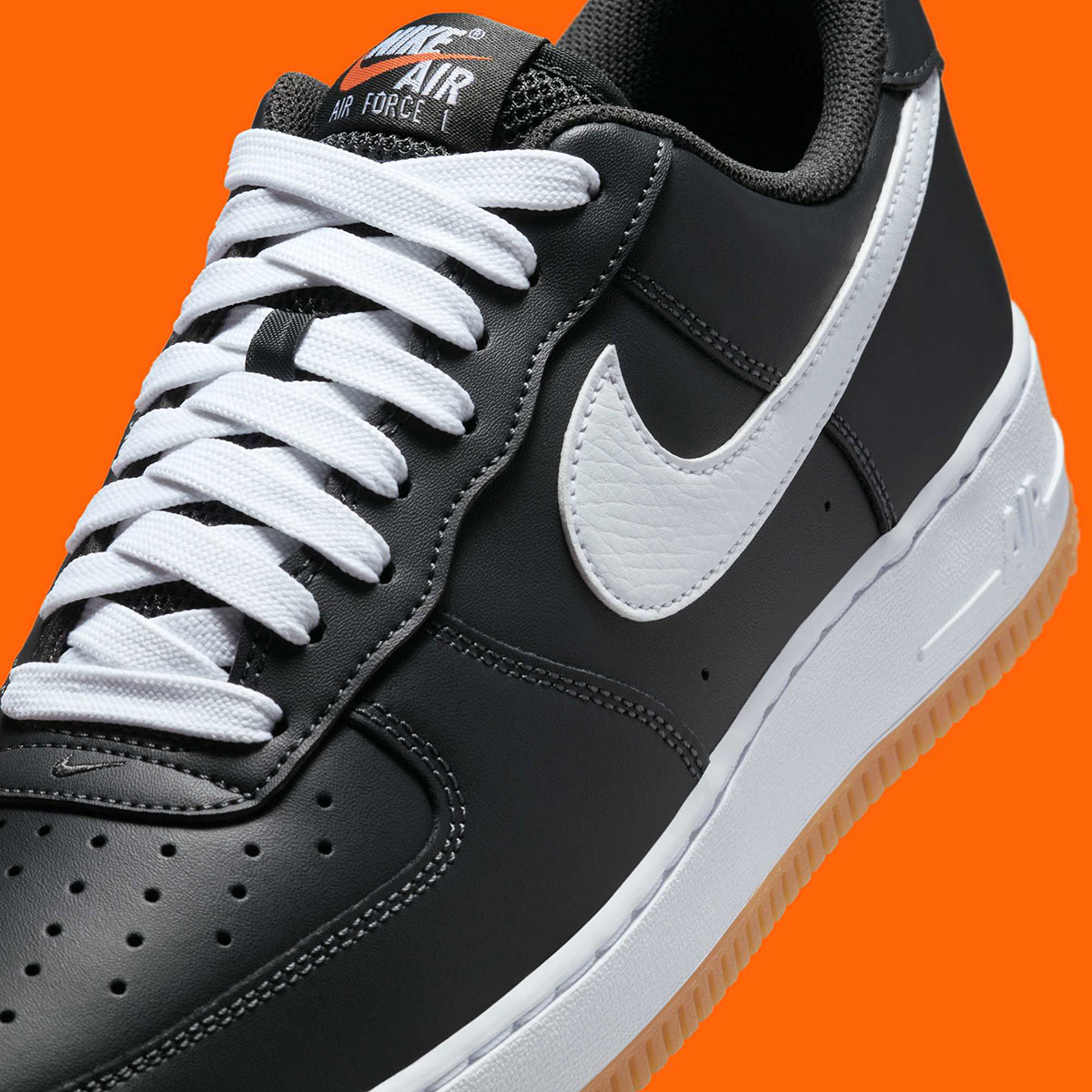 Nike Air Force 1 Low Anthracite White Gum Yellow Safety Orange Ii7630 001 5