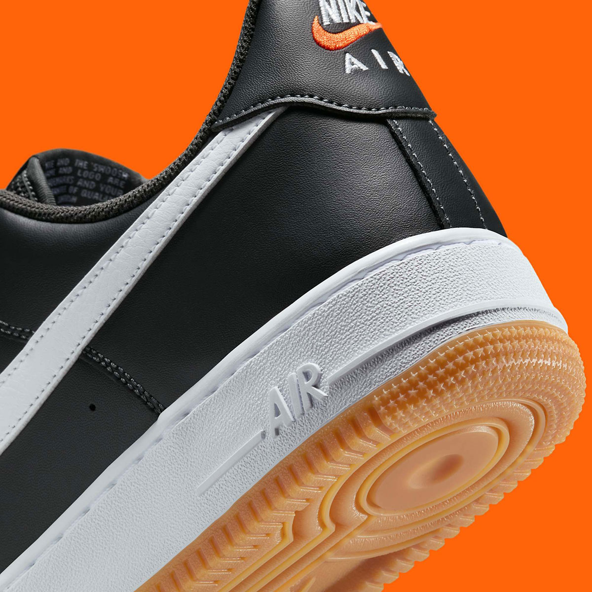 Nike Air Force 1 Low Anthracite White Gum Yellow Safety Orange Ii7630 001 8