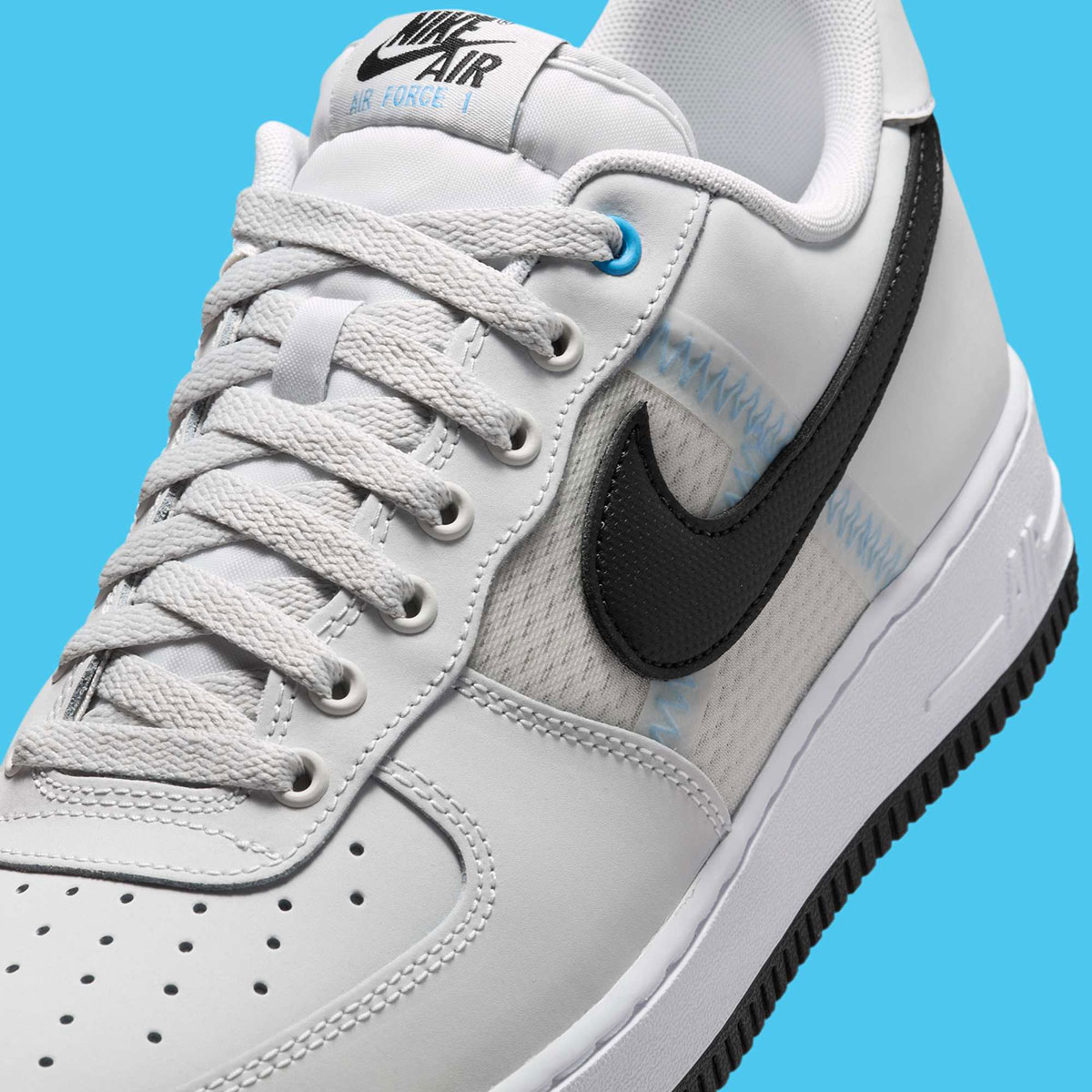 Nike Air Force 1 Low Grey Black University Blue Ih4462 001 3