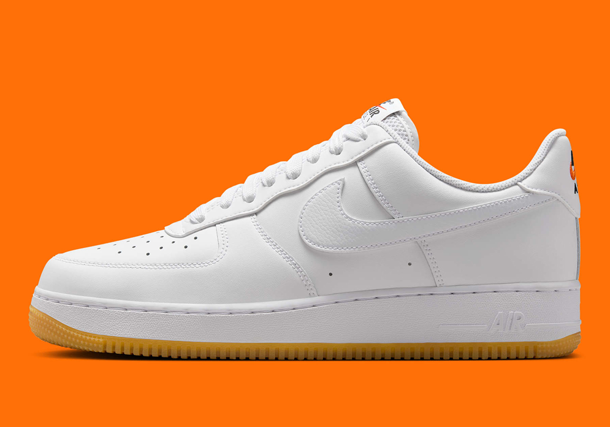 Nike Air Force 1 Low White Gum Yellow Safety Orange Black Ii7630 100 2