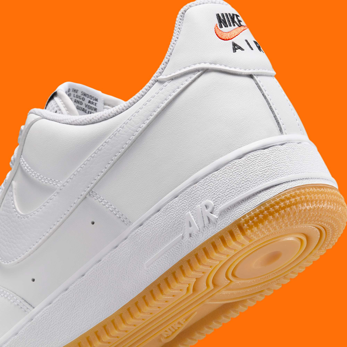 Nike Air Force 1 Low White Gum Yellow Safety Orange Black Ii7630 100 4