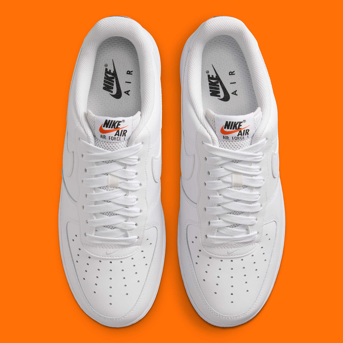 Nike Air Force 1 Low White Gum Yellow Safety Orange Black Ii7630 100 8