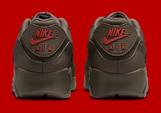 Earthy “Cave Stone” Floods This Leather Nike Air Max 90