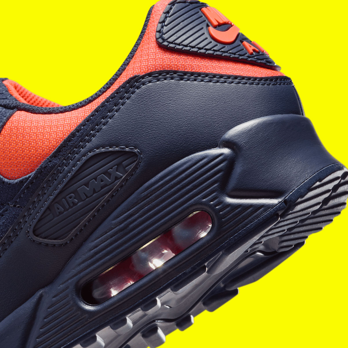 Nike Air Max 90 Lemon Venom Blackened Blue Hyper Crimson Laser Orange Dm0029 700 5