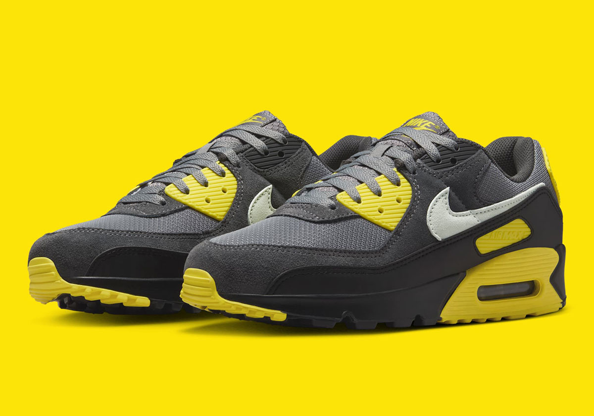 "Lightening" Strikes A Black And Yellow Nike Air Max 90