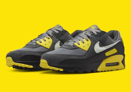 “Lightening” Strikes A Black And Yellow Nike Air Max 90