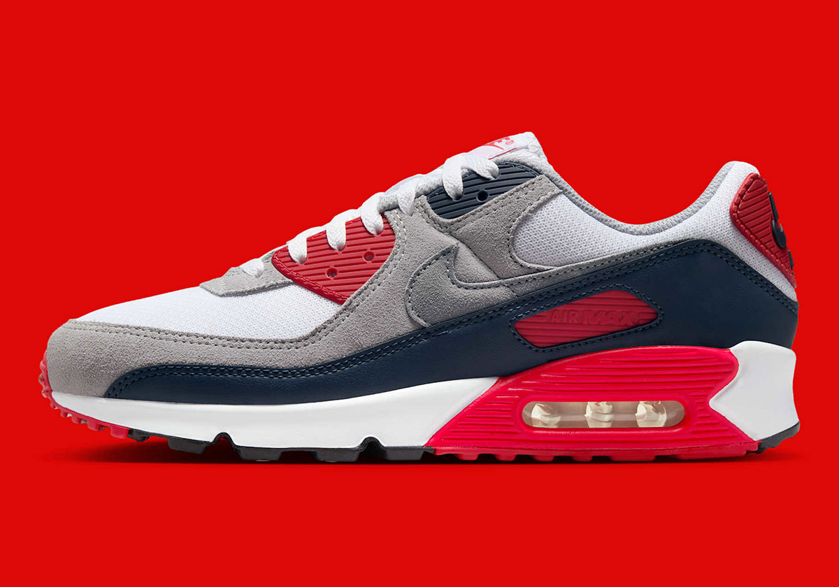 Nike Air Max 90 White Cool Grey University Red Dm0029 117 2