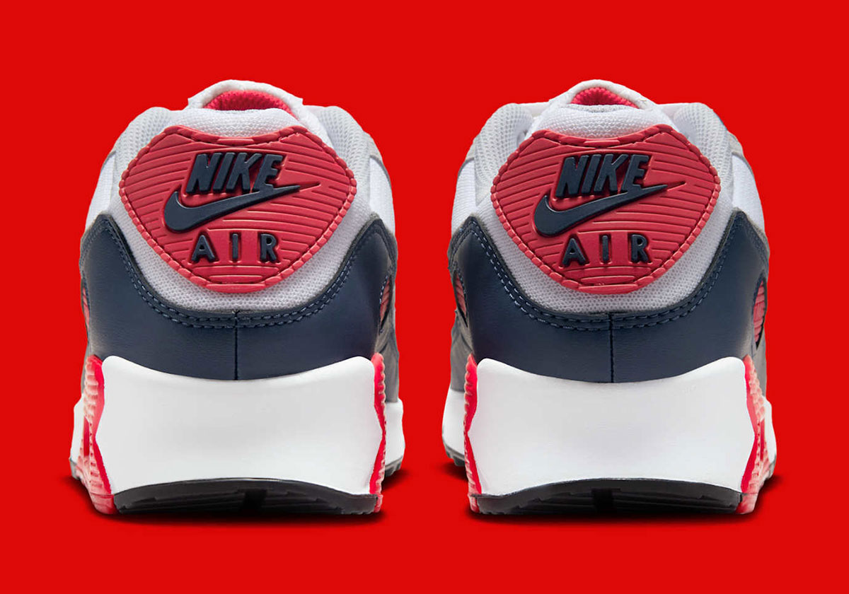 Nike Air Max 90 White Cool Grey University Red Dm0029 117 5