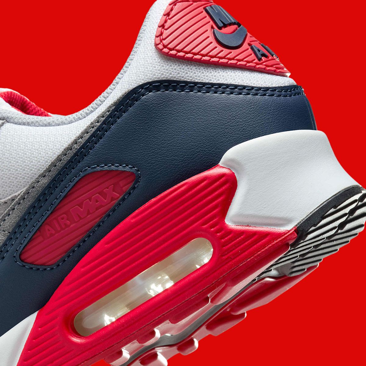 Nike Air Max 90 White Cool Grey University Red Dm0029 117 6