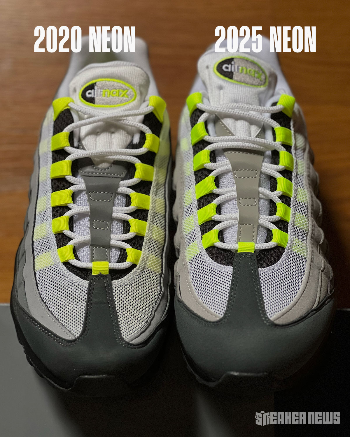 Nike Air Max 95 Og Neon Comparison 2025 2020 3 B3e4d0