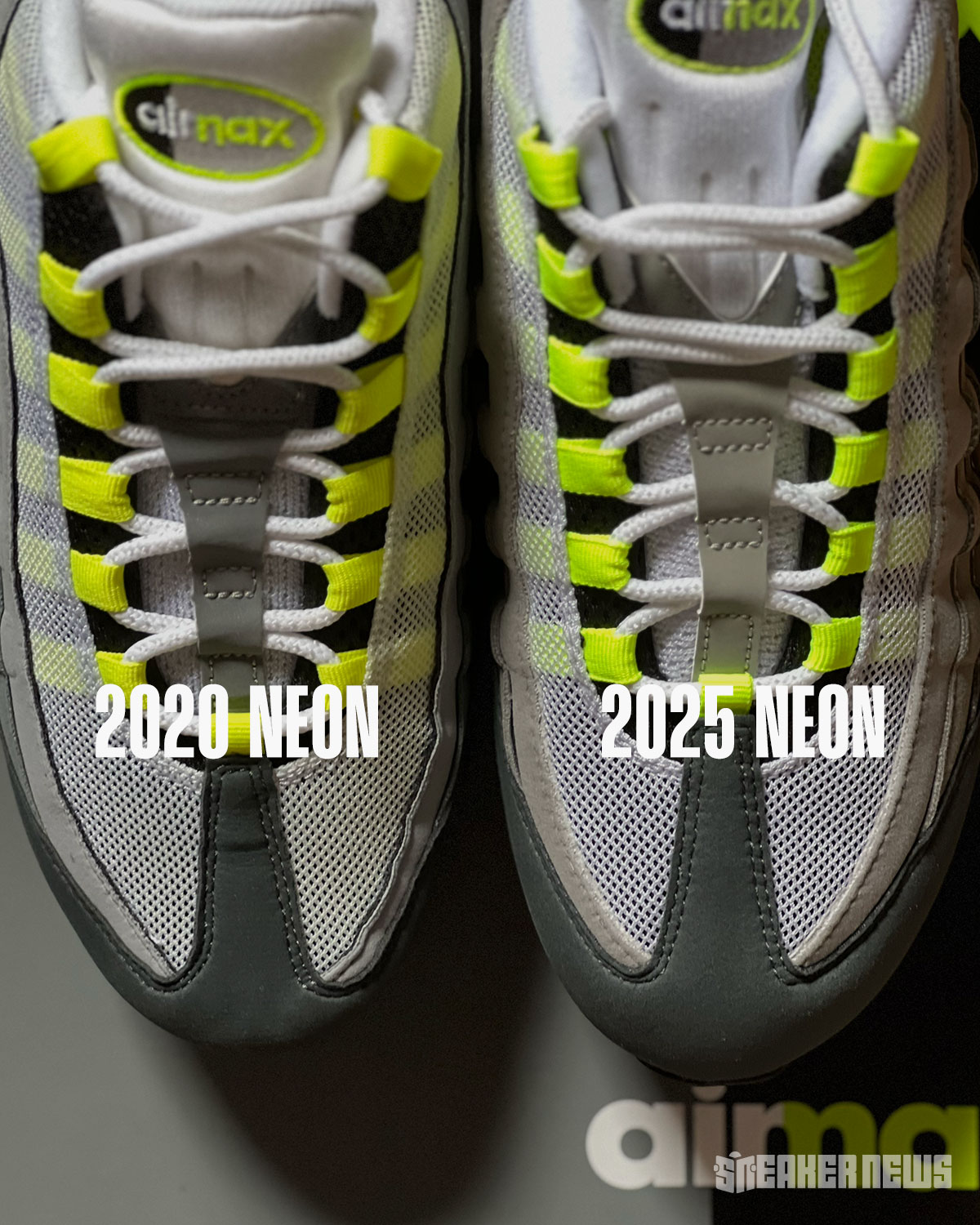 Nike Air Max 95 Og Neon Comparison 2025 2020 5 32ae72