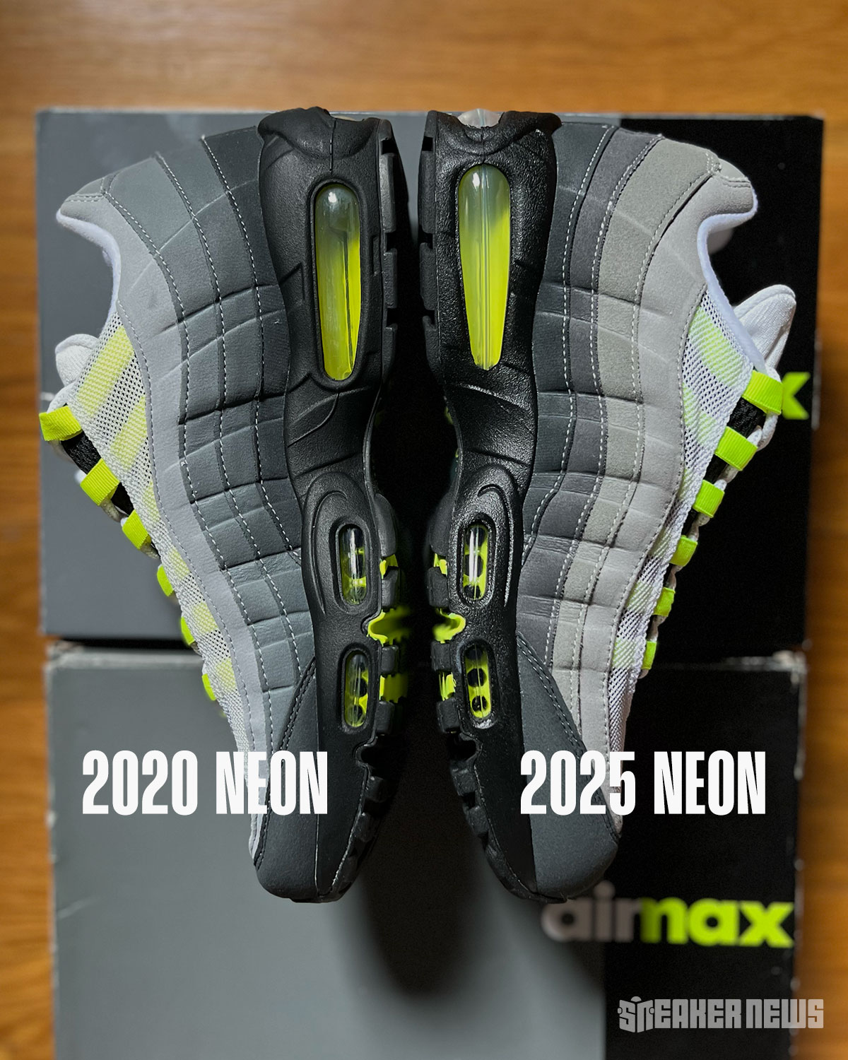 Nike Air Max 95 Og Neon Comparison 2025 2020 7 Fd3b62