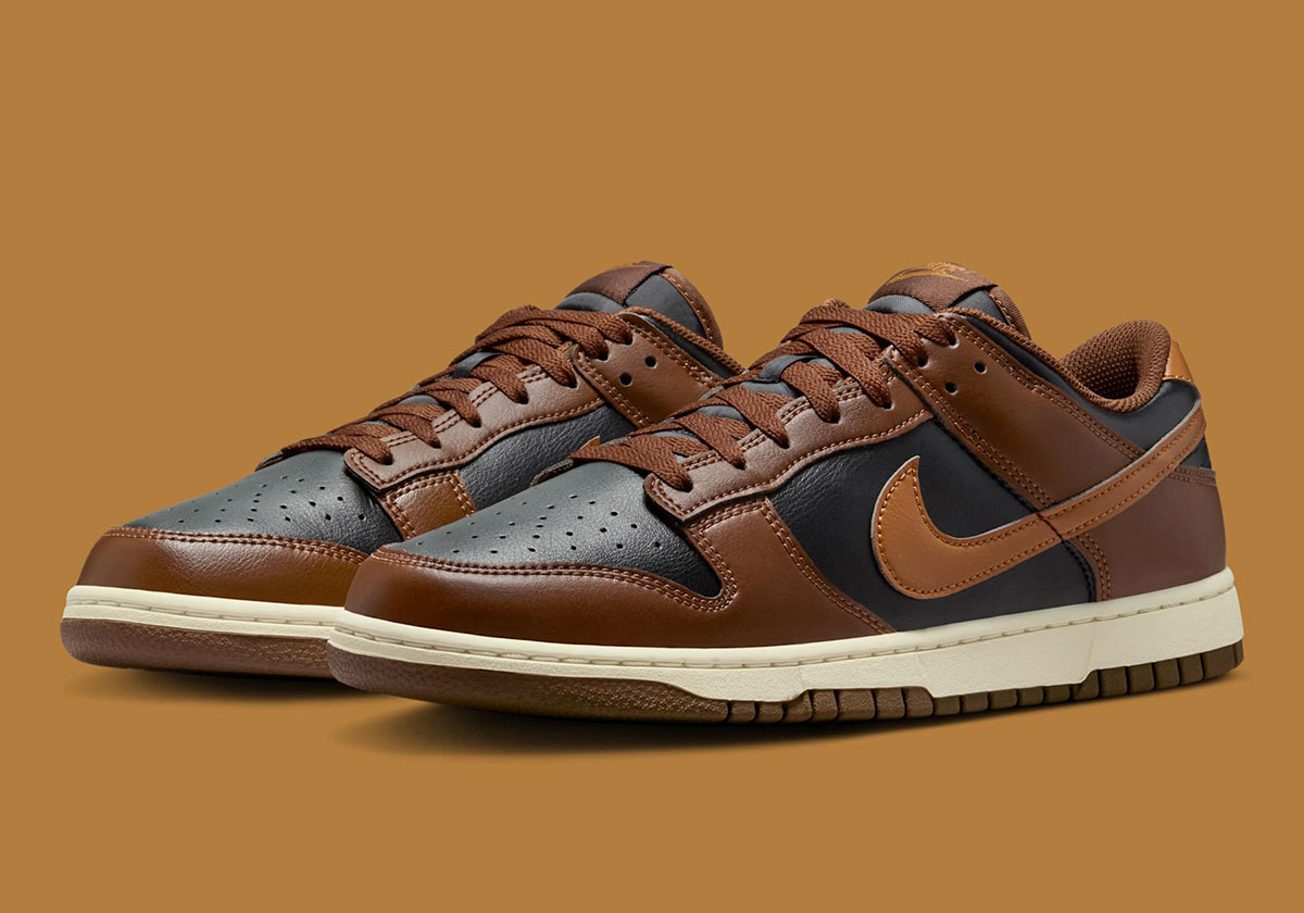 The Nike Dunk Low Mimics Formalwear In Brown And Black