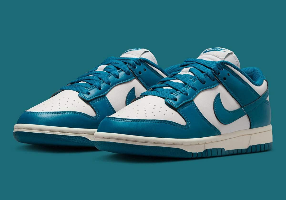 Pre-Aged Midsoles Return On The Nike Dunk Low "Green Abyss"