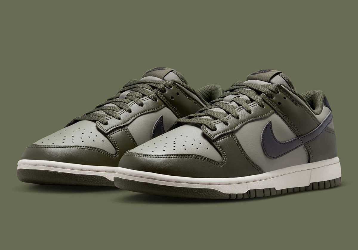 Earthy "Olive/Cargo Khaki" Lands On The Nike Dunk Low