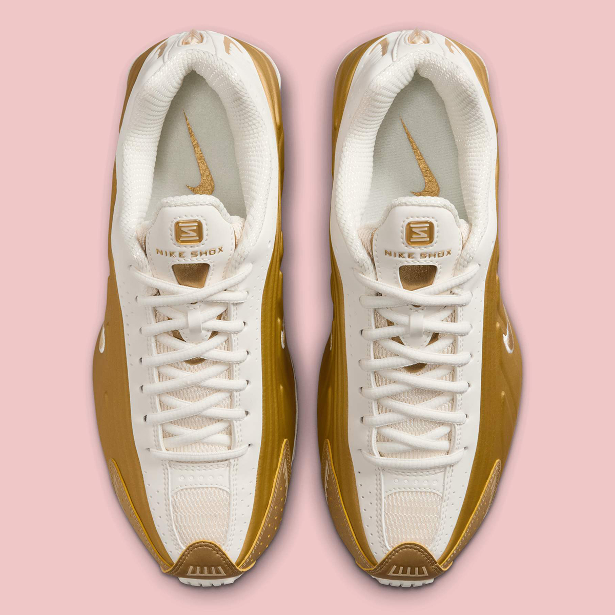 Nike Shox R4 Soft Metallic Gold Pink Ar3565 010 3