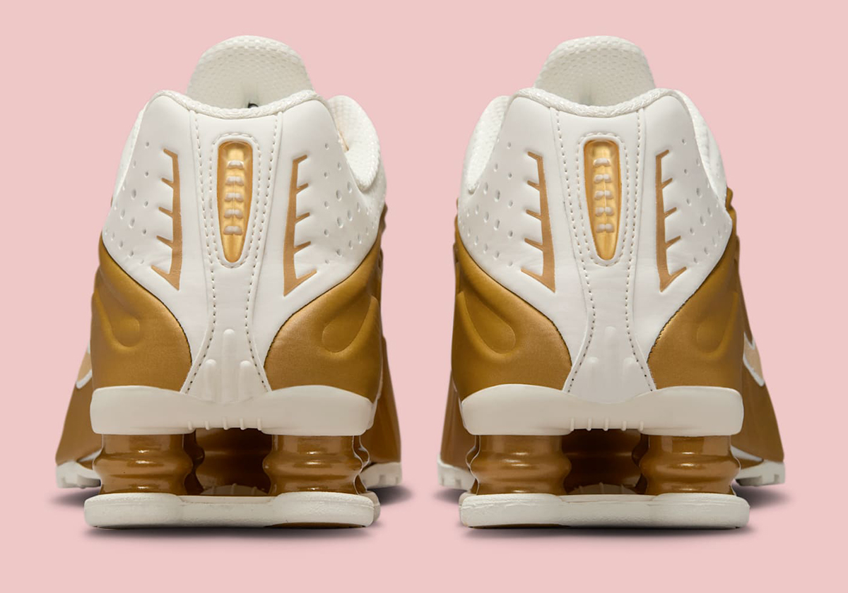 Nike Shox R4 Soft Metallic Gold Pink Ar3565 010 8