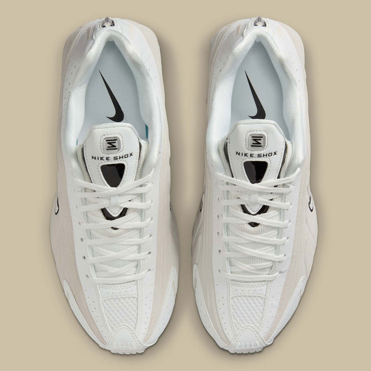 Nike Shox R4 White Black Suede Hq7739 100 5