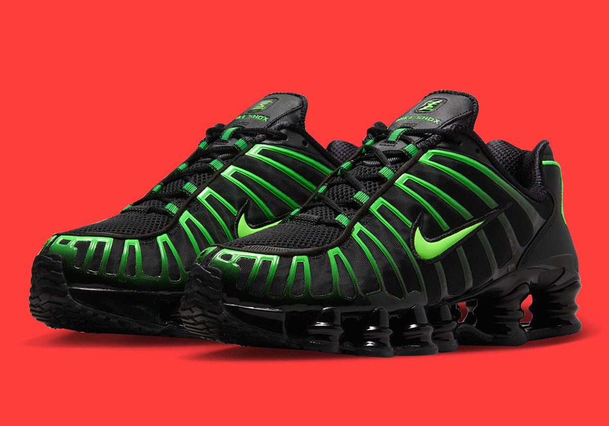 The Nike Shox TL Wears Venomous "Electric Green"