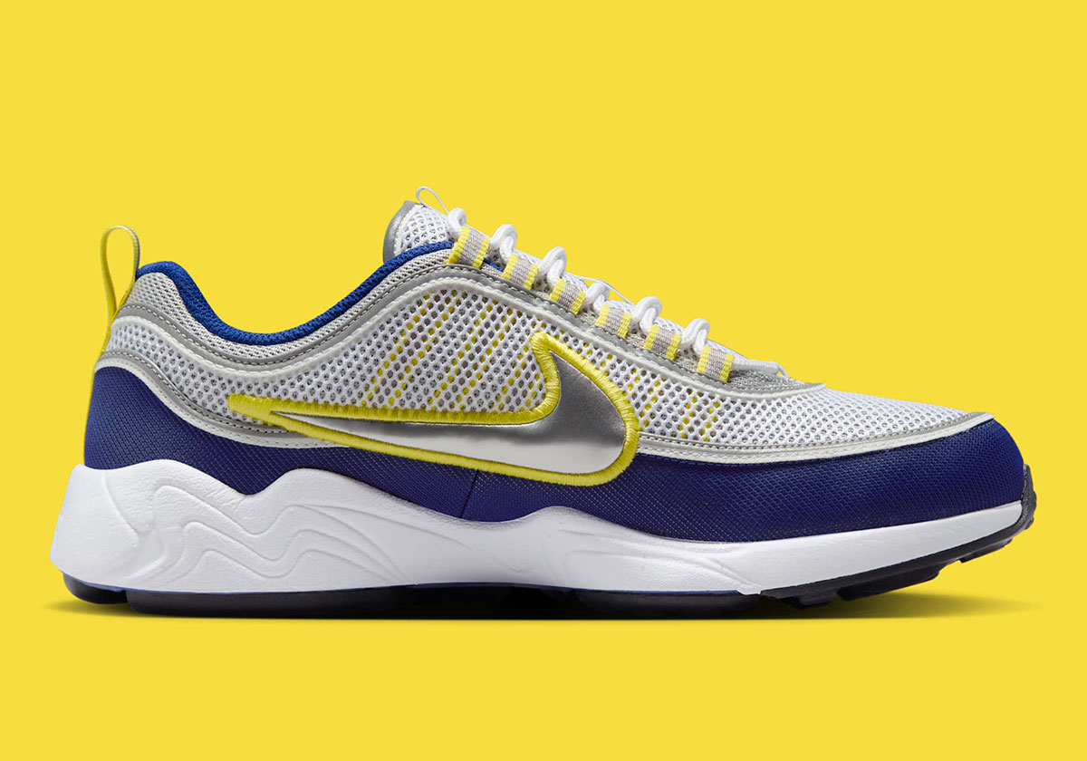 Nike Zoom Spiridon White Metallic Silver Deep Royal Blue Yellow Strike Hf9117 101 1